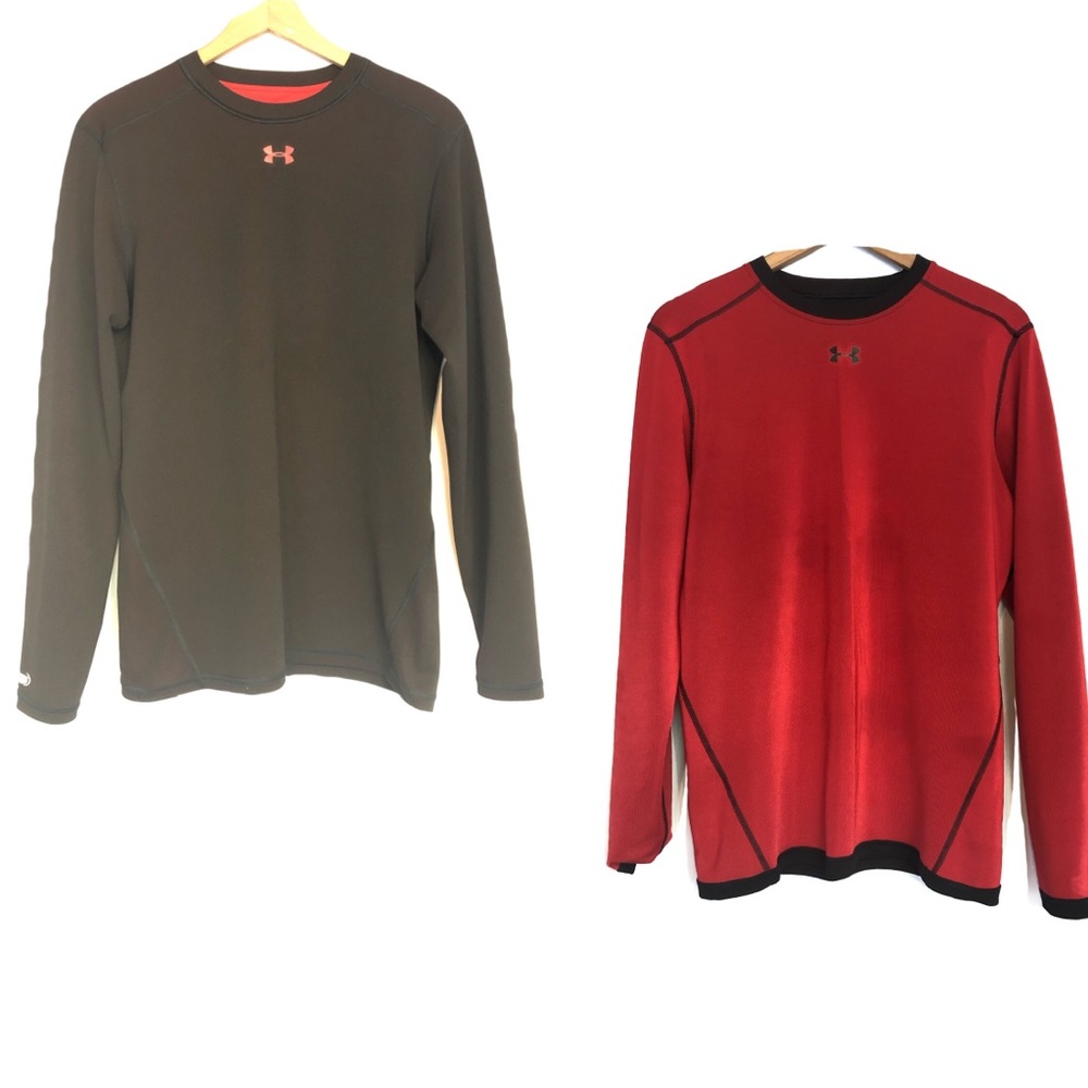 Under Armour sz m red black reversible lslv shirt